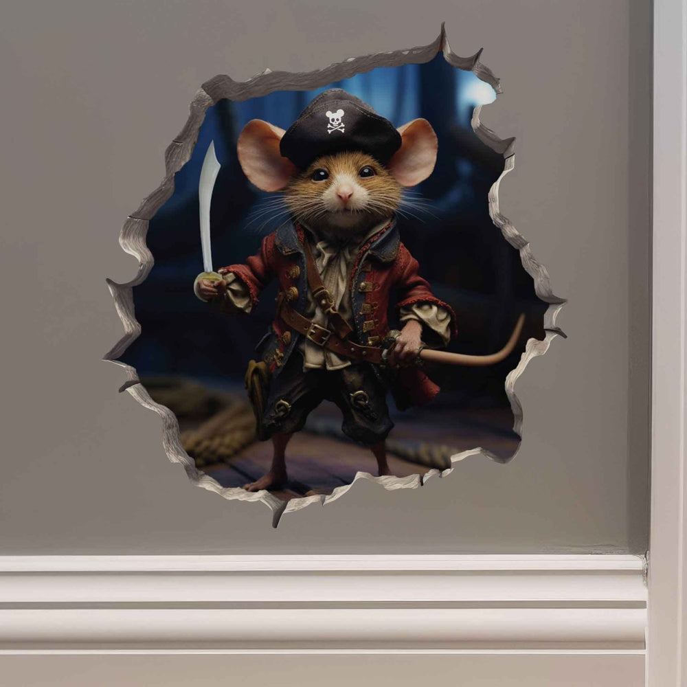 Pirate Mouse Hole Decal - My Wonderful Walls