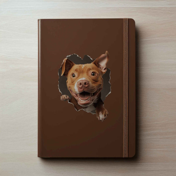 Pitbull Dog Hole Decal - My Wonderful Walls