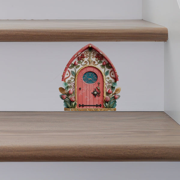 Pretty in Pink Fairy Door Decal - My Wonderful Walls