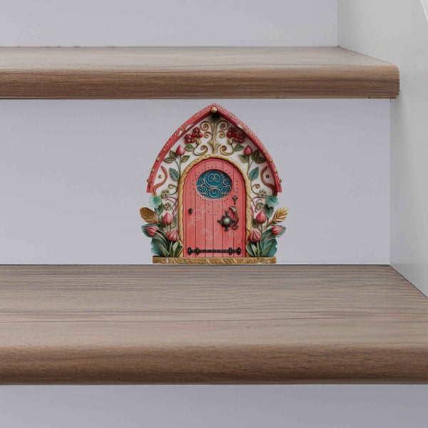 Pretty in Pink Fairy Door Decal - My Wonderful Walls