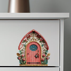 Pretty in Pink Fairy Door Decal - My Wonderful Walls