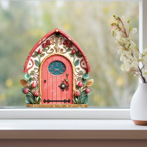 Pretty in Pink Fairy Door Decal - My Wonderful Walls