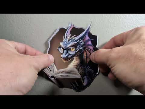 Book Lover Dragon Hole Decal