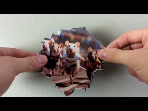 Track Runner Mouse Hole Decal