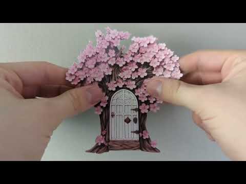 Cherry Blossom Fairy Door Decal