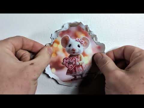 Be My Valentine Mouse Hole Decal