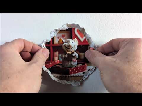 Valentine's Day Chocolate Mouse Hole Decal