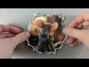 Praying Mouse Hole Decal