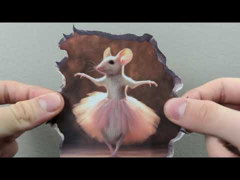 Ballerina Mouse Hole Decal