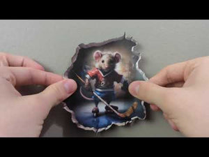 Hockey Mouse Hole Decal