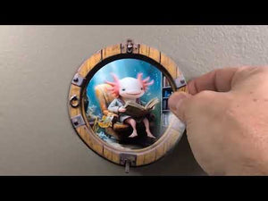 Reading Axolotl Hole Decal