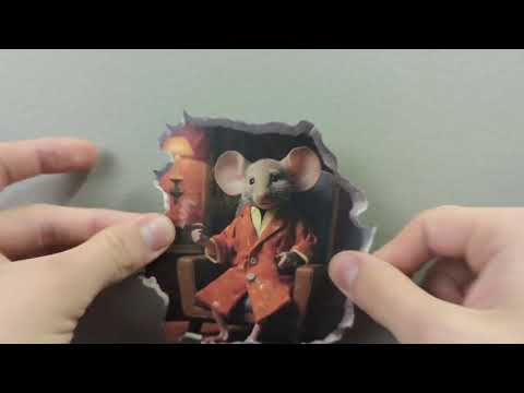 Lounging Gentleman Mouse Hole Decal