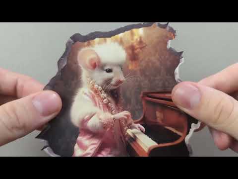 Extravagant Piano Mouse Hole Decal