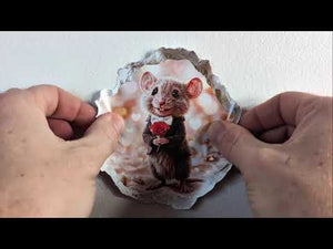 Valentine's Day Rose Mouse Hole Decal