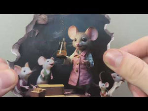 Female Teacher Mouse Hole Decal
