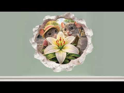 Wallington Mice Easter Tales Hardback Book with Mouse Hole & Egg Decals