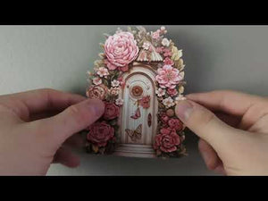 Peony Garden Fairy Door Decal