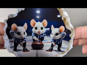 Curling Mouse Hole Decal