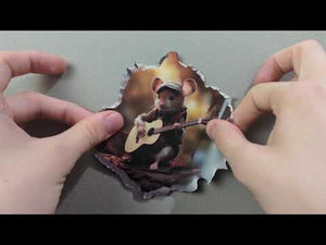 Country Mouse Hole Decal