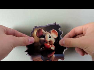 Apple Mouse Hole Decal