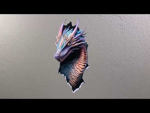 Pearlescent Dragon Hole Decal