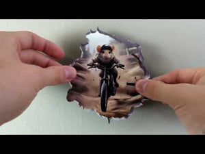 Mountain Biking Mouse Hole Decal