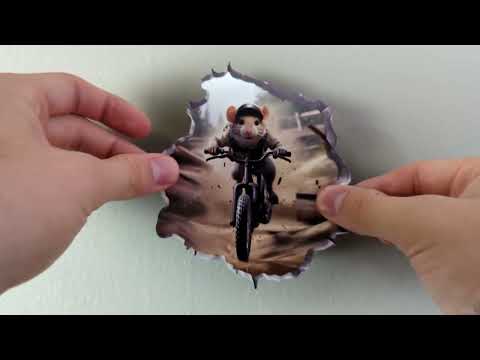 Mountain Biking Mouse Hole Decal