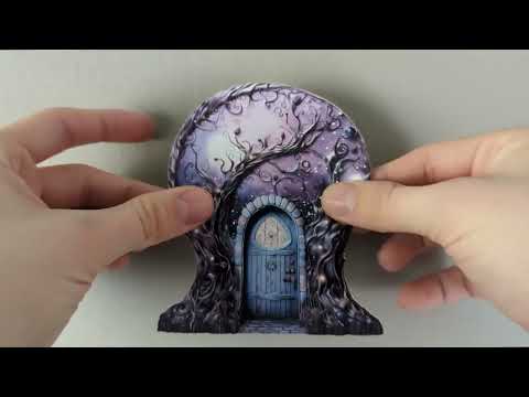 Starry Nebula Fairy Door Decal