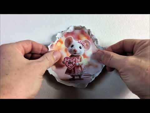 Be My Valentine Mouse Hole Decal