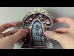 Green Mushroom Fairy Door Decal