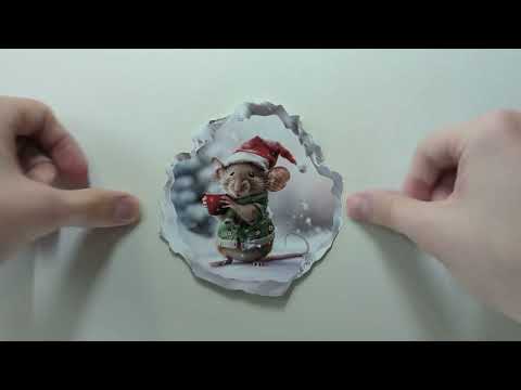 Christmas Hot Cocoa Mouse Hole Decal