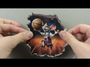 Basketball Mouse Hole Decal