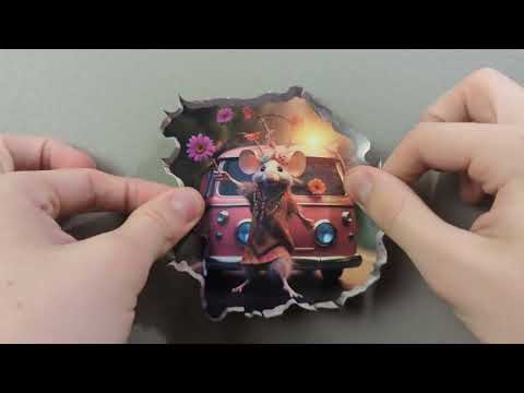 Boho Hippie Mouse Hole Decal