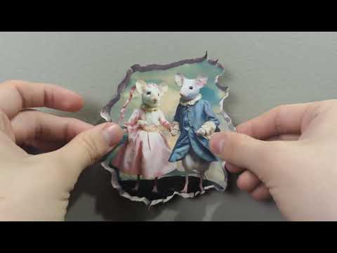 Pinkie and Blue Boy Mouse Hole Decal