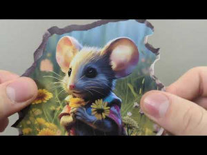 Flower Mouse Hole Decal