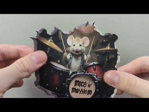 Drummer Mouse Hole Decal