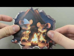 Camping Mouse Hole Decal