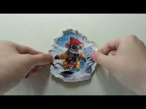Snowboarding Mouse Hole Decal