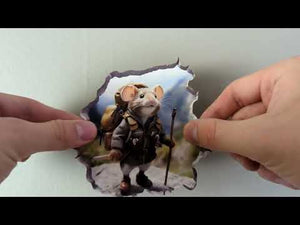 Spring Hiker Mouse Hole Decal