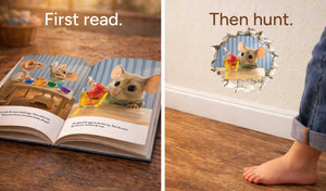 Wallington Mice Easter Tales Hardback Book with Mouse Hole & Egg Decals