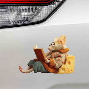 Reading Cheese Mouse Decal - My Wonderful Walls
