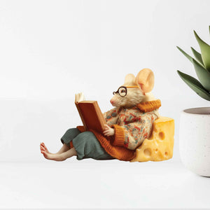 Reading Cheese Mouse Decal - My Wonderful Walls