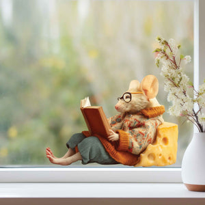 Reading Cheese Mouse Decal - My Wonderful Walls