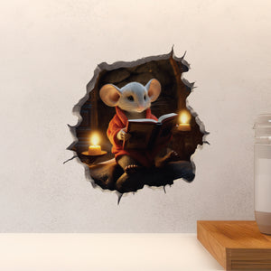 Reading Mouse decal on countertop