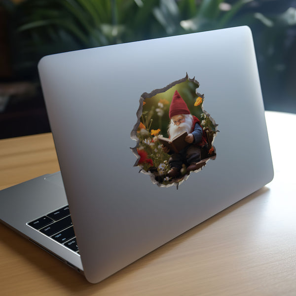 Reading Gnome decal on laptop