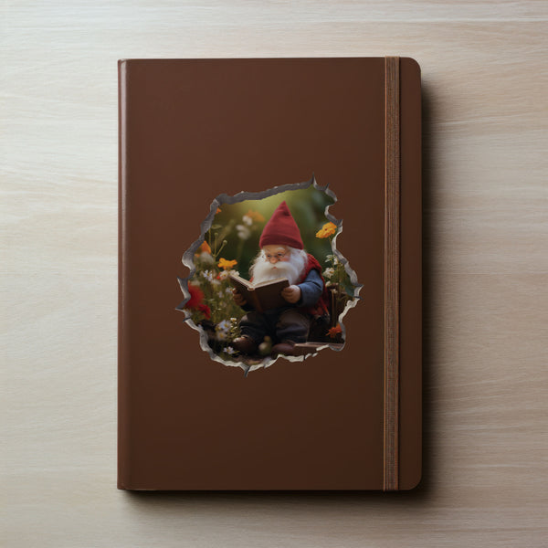 Reading Gnome Notebook Decal on notebook