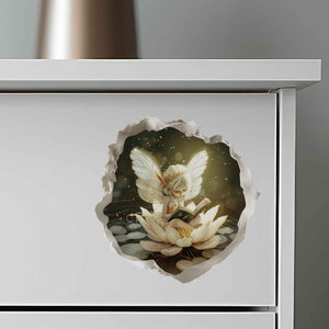 Reading Lotus Fairy Hole Decal - My Wonderful Walls