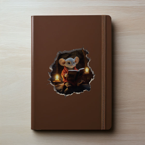 Reading Mouse decal on notebook