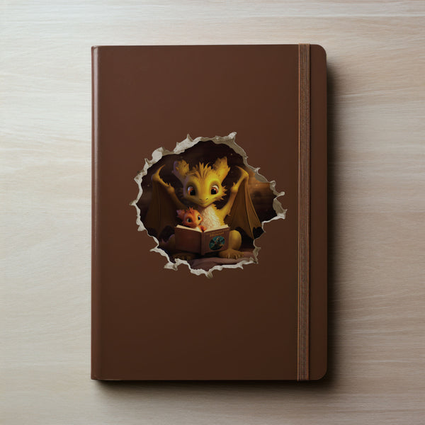 Dragon Parent and Child Reading decal on notebook