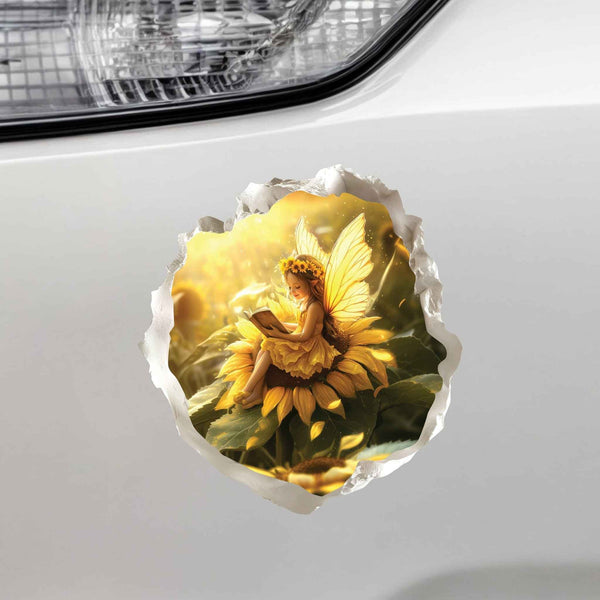Reading Sunflower Fairy Portal Decal - My Wonderful Walls